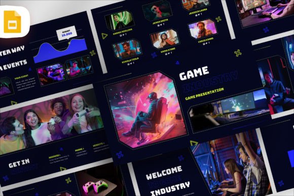 Dark Game Industry Google Slide Template: Modern Presentation Mastery