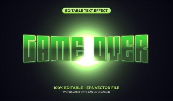 Editable Game Over Text Effect: Instant Retro Flair