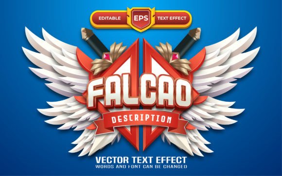 Falcao 3D Game Logo: A Dynamic Text Effect for Impactful Branding