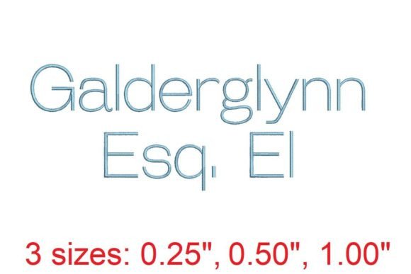 Galderglynn ESQ EL Embroidery Font: Crafting Elegance