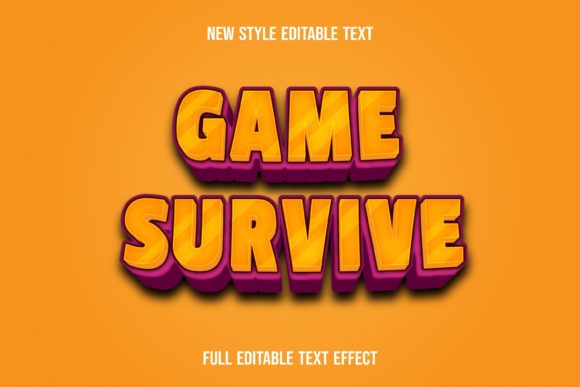 Game Survive-text Effect: Unleash Bold, Editable Graphics