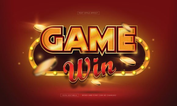 Game Win 2 Style Text Effect Editable