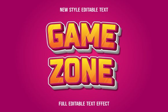 Game Zone Text Effect: Bold Typography for Modern Designers