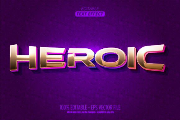Heroic Text Effect: Unlocking Editable Game Style for Designers