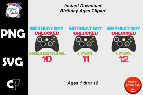 Level Up Your Designs with Video Game Birthday Clipart