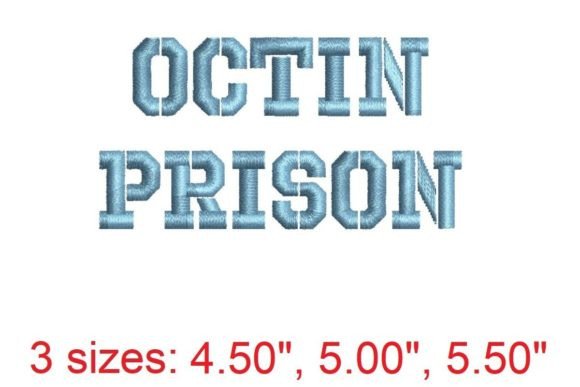 Octin Prison Regular: Bold Embroidery for Strong Branding