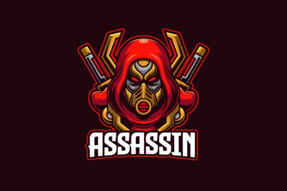 Red Assassin E-sport Game Logo Template: A Bold Visual Identity