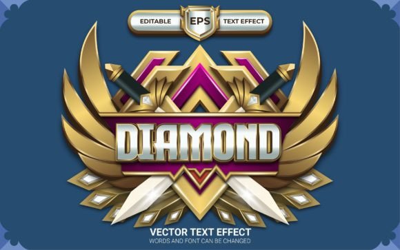 Shine Bright: Elevate Your Projects with the Diamond Game Badge Text Effect