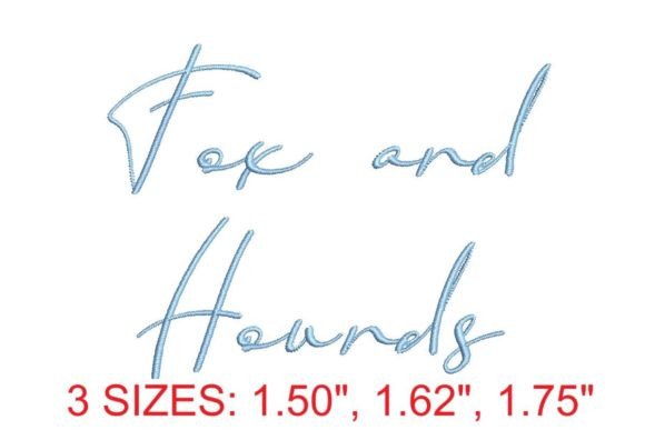 Stitching Sophistication: The Fox and Hounds Embroidery Font